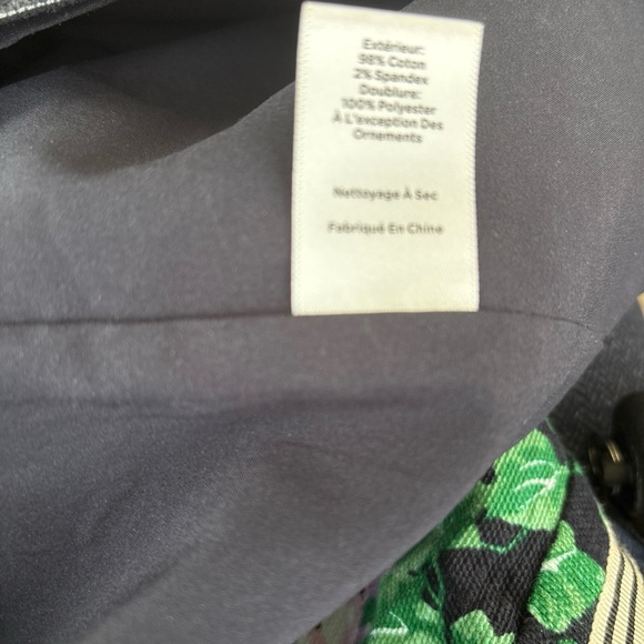 Talbots Oprah Winfrey Collection Navy Pencil Skirt with Purple Floral Print 8 - Picture 7 of 8